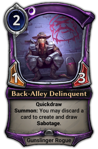 Back-Alley Delinquent card