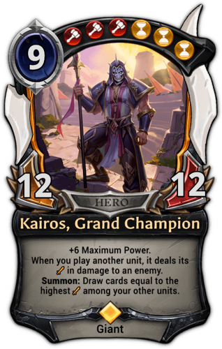 Kairos, Grand Champion card