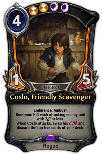 Coslo, Friendly Scavenger card