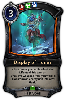 Display of Honor