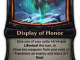 Display of Honor