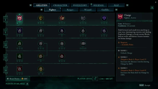 Fighter ability tree