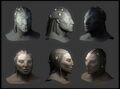 Male and female head models, without textures.