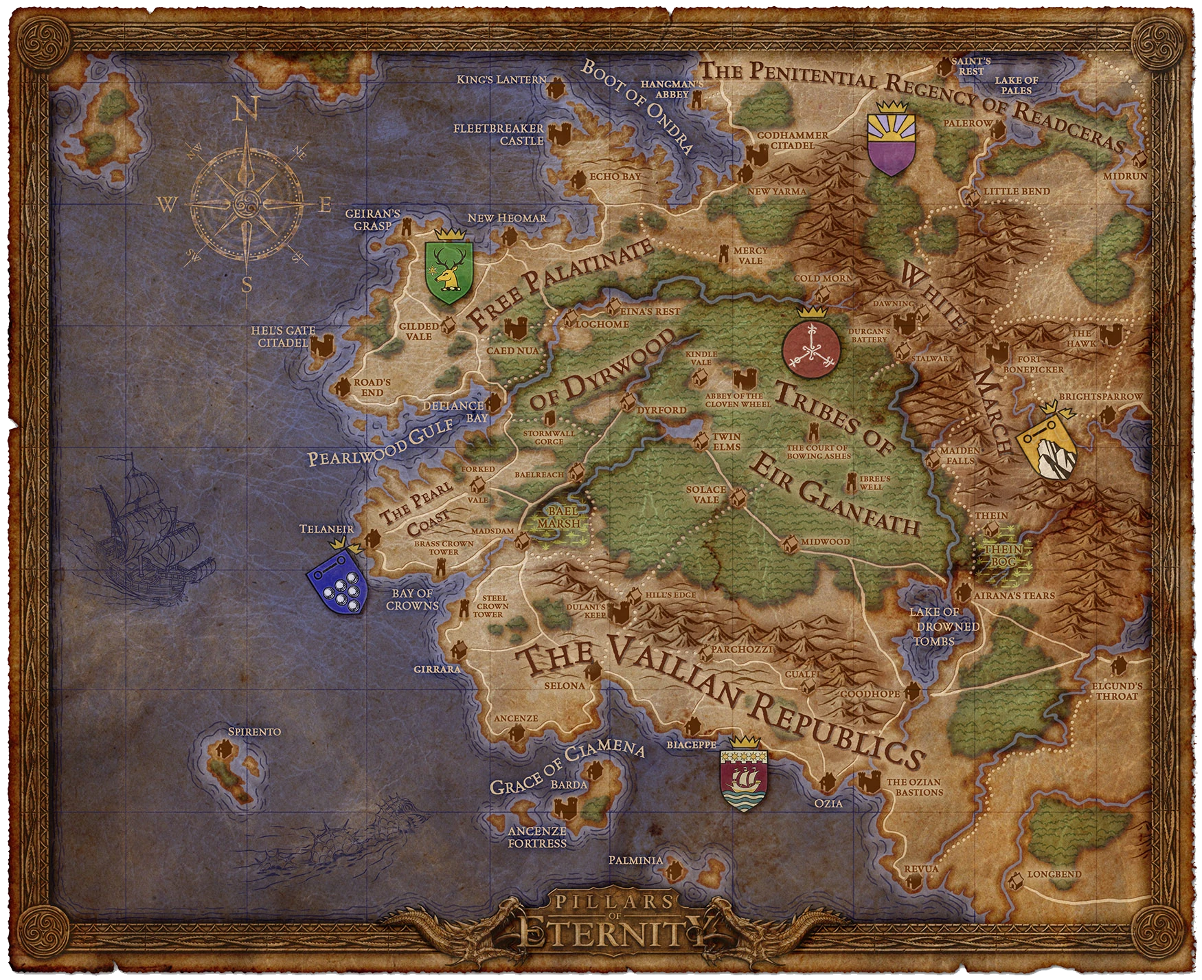 Pillars Of Eternity 2 World Map Eora - Official Pillars Of Eternity Wiki