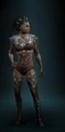 Pallegina without the armor, showing the feathers covering her entire body.