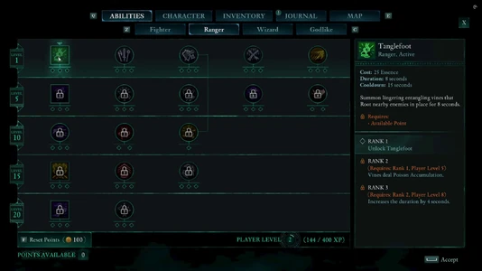 Ranger ability tree