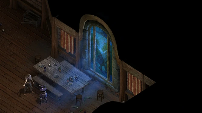 The stained glass window