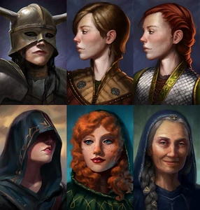 Female meadow human portraits