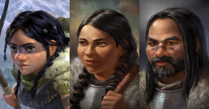 Portraits of boreal dwarves.