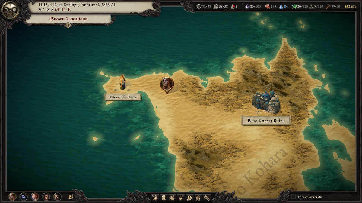 Pillars of Eternity II Deadfire world map Official Pillars of