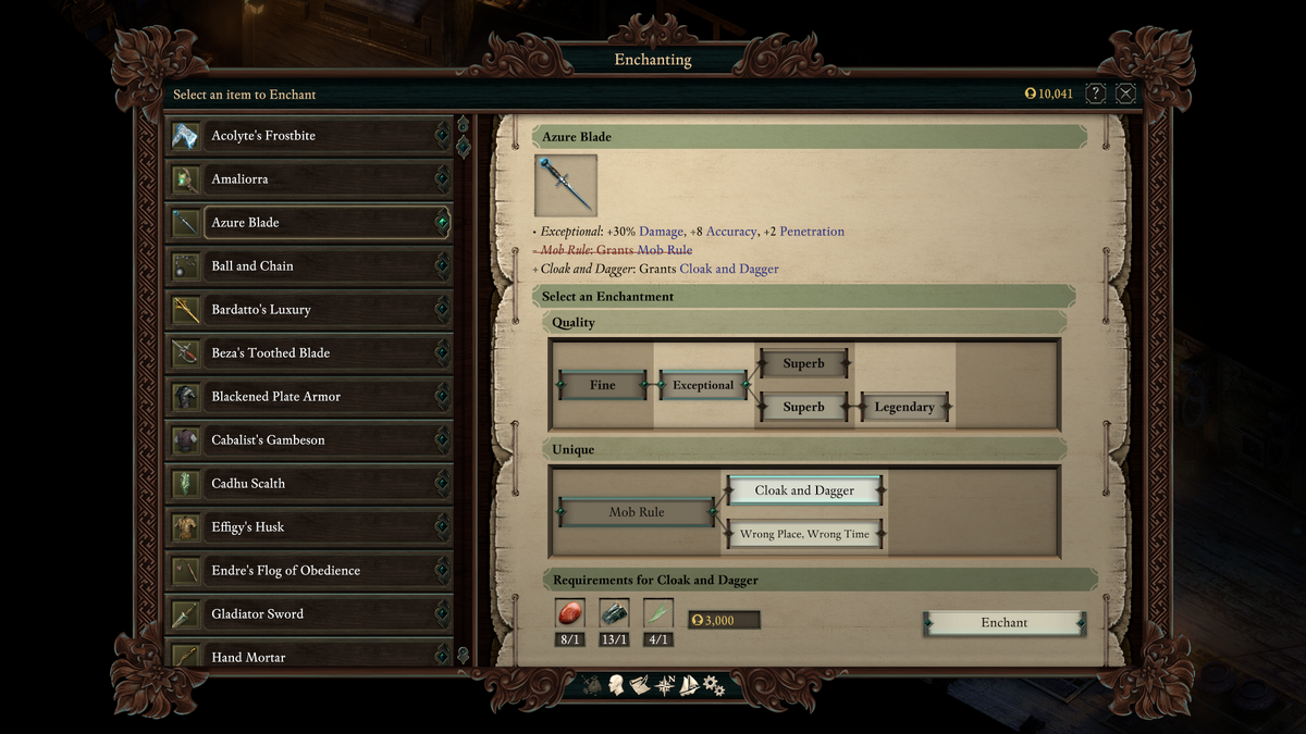 Enchanted items