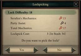 PE2 Lockpicking