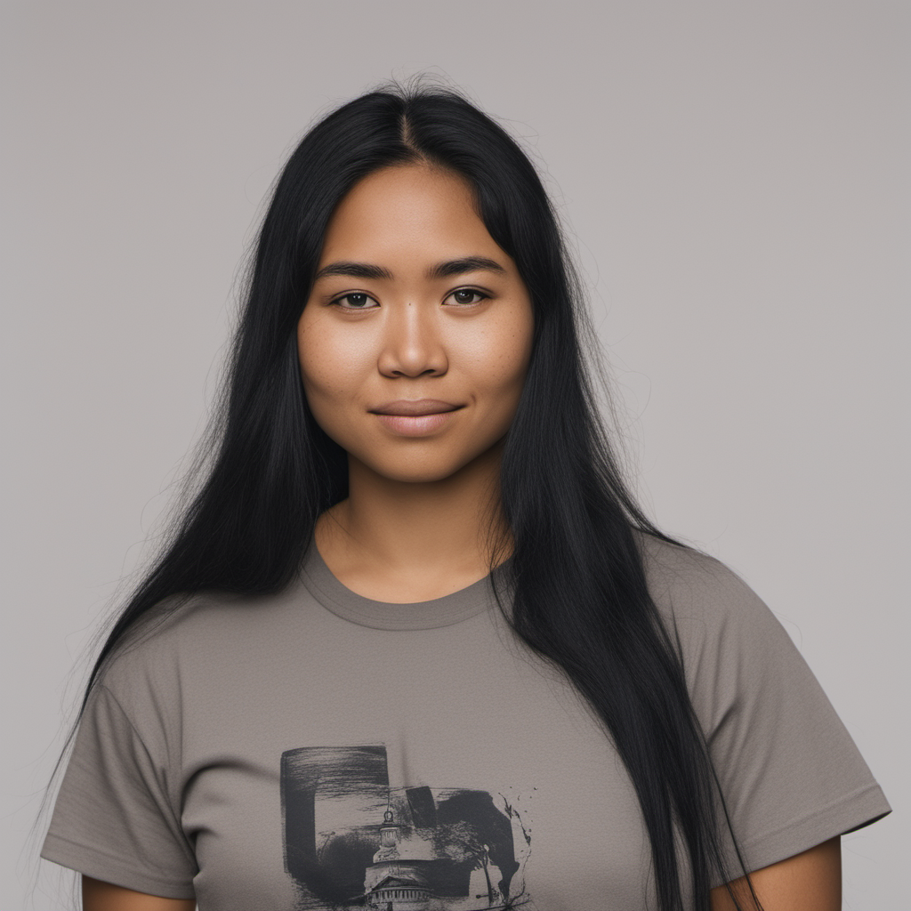 International Friendship Festival  Micronesian-young-adult-woman-with-long-black-hair-wearing-a-simple-t-shirt-and-pants--