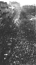 Martyrs' Square in Beirut during celebrations marking the release by the French of Lebanon's government from Rashayya prison on November 22, 1943