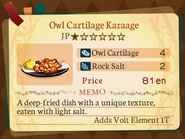 Stratum 1. Owl Cartilage Karaage