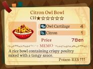 Stratum 1. Citron Owl Bowl