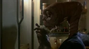 E.T. drinking potato salad.