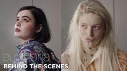 Euphoria behind the scenes with barbie and hunter at their PAPER magazine shoot (hbo)