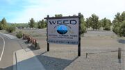 Weed Welcome Sign
