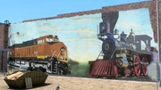 Glasgow train mural