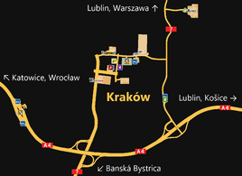 Kraków map