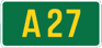 UK A27 sign
