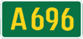 UK A696 sign
