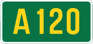 UK A120 sign