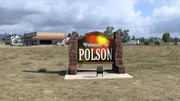 Polson welcome sign