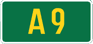 UK A9 sign