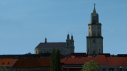 Archcathedral of St. John the Baptist and St. John the Evangelist (left) and the Museum of Diocesan Religious Art - Trinitarian Tower (right)