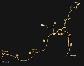 Galați map