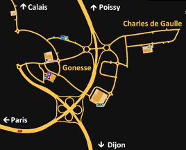 Gonesse map
