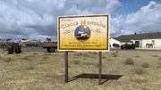 Circle Welcome sign