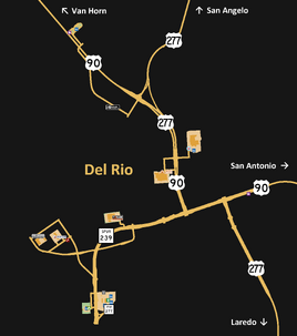 Del Rio map