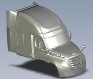 CAD Drawing of Freightliner Cascadia 2018 teased by Carthoo in September 2018