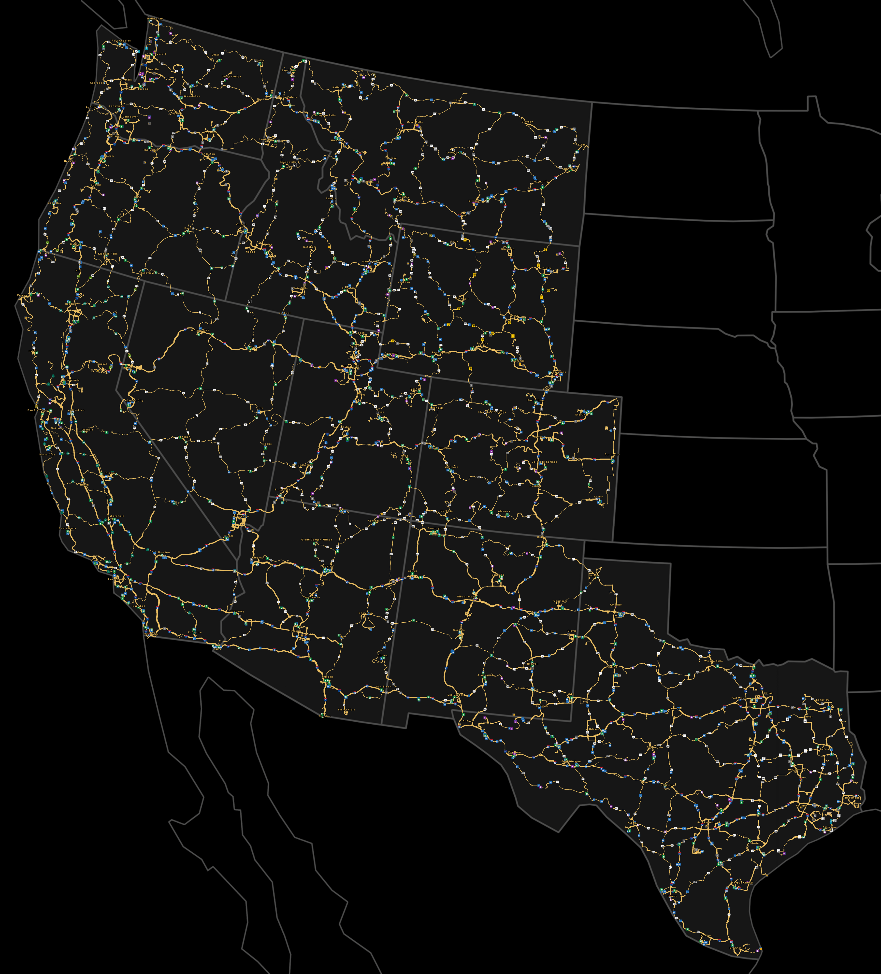 America Truck Simulator Map