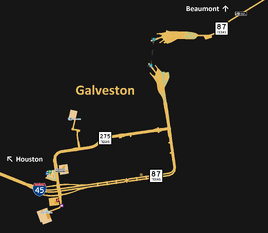 Galveston map