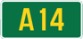 UK A14 sign