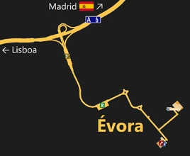 Evora map