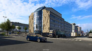 View of the Skatteetaten building by an intersection