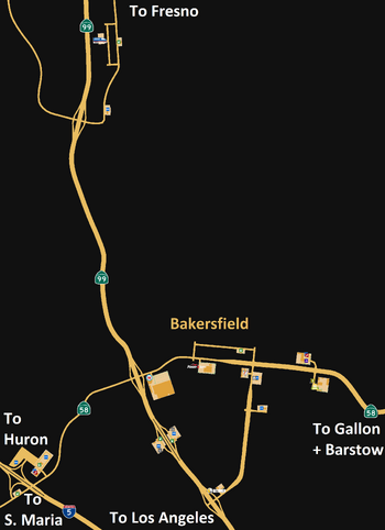Bakersfield map