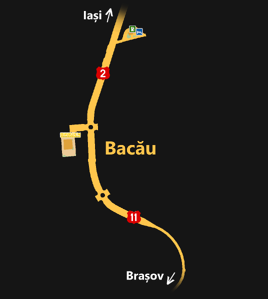 Bacău map