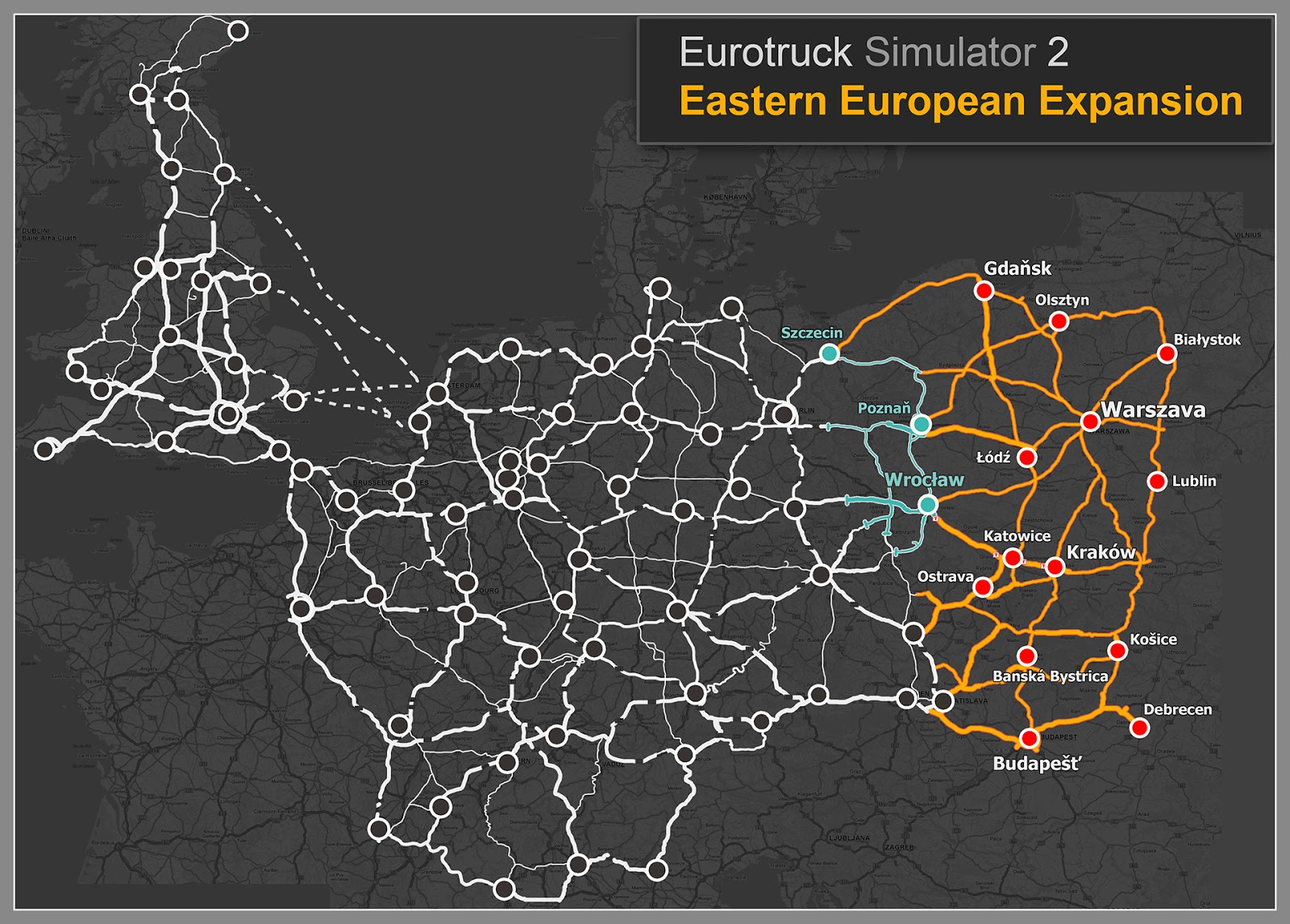 Euro Truck Simulator 2 Going East Map Euro Truck Simulator 2: Going East! | Truck Simulator Wiki | Fandom