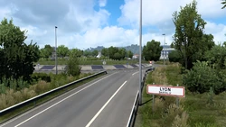 Lyon Dardilly entrance sign