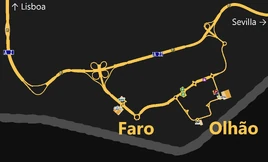 Faro Olhao map
