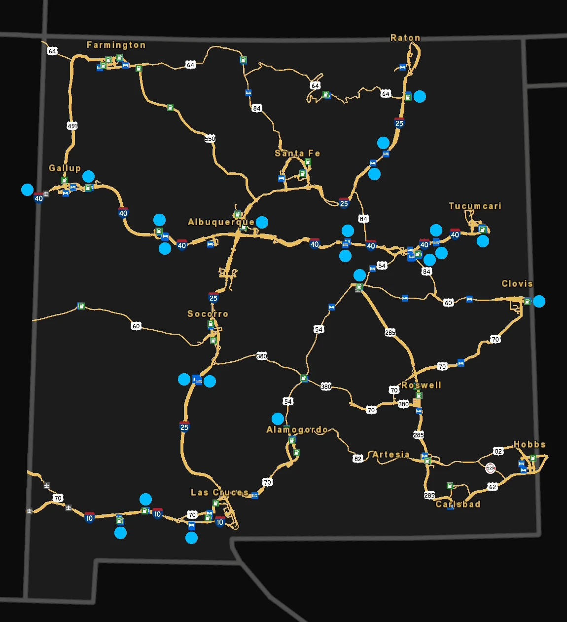 Truck Stop Guide Map 2022