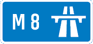 UK M8 sign