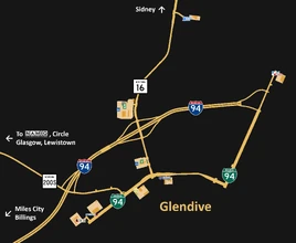 Glendive map