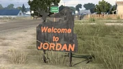 Jordan welcome sign